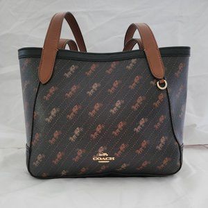 Coach Women's Horse And Carriage Tote With Horse And Carriage Dot Print